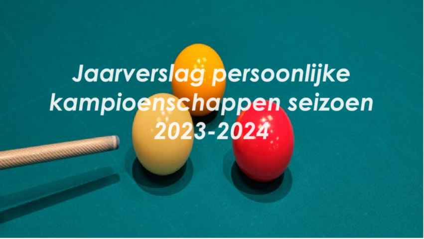 Jaarverslag persoonlijke kampioenschappen seizoen 2023-2024